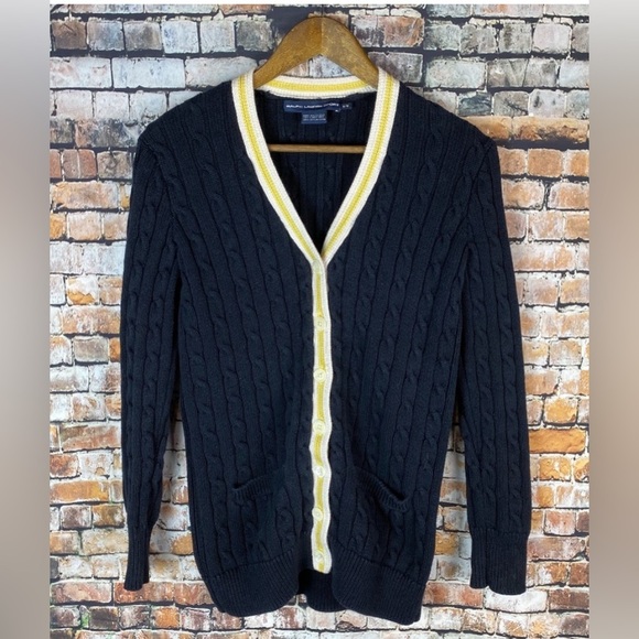 Ralph Lauren Sport Cardigan cable knit 100% cotton size XS Beige - Picture 1 of 5